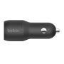 Зарядний пристрій Belkin Car Charger (24W) Dual USB-A, USB-A - Lightning, 1m, black (CCD001BT1MBK)