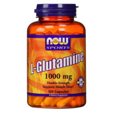 Амінокислота Now Foods Глютамін 1000 мг, L-Glutamine, Now Foods Sports, 120 каспул (NOW-00094)