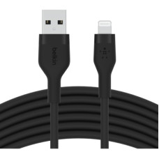 Дата кабель USB 2.0 AM to Lightning 1.0m SILICONE black Belkin (CAA008BT1MBK)