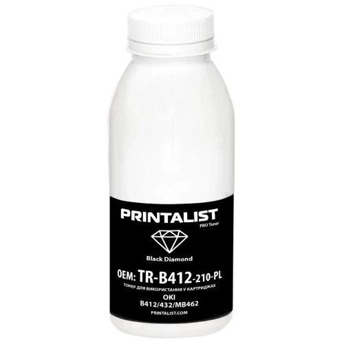 Тонер OKI B412/432/MB462, 210г Black Printalist (TR-B412-210-PL)