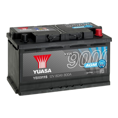 Акумулятор автомобільний Yuasa 12V 80Ah AGM Start Stop Plus Battery (YBX9115)