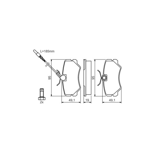 Гальмівні колодки Bosch 0 986 492 090