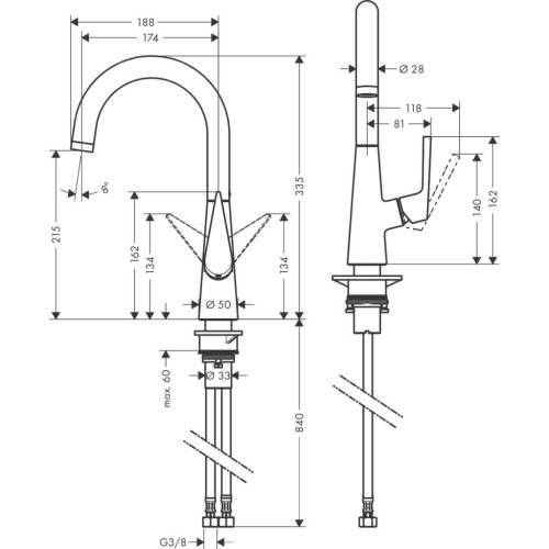 Змішувач Hansgrohe 72814000