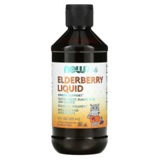 Трави Now Foods Концентрат Бузини для дітей, 500 мг, Elderberry Liquid for Kids, 237 мл (NOW-04851)