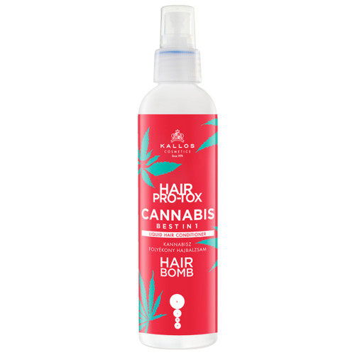 Кондиціонер для волосся Kallos Cosmetics Hair Pro-Tox Cannabis незмивний з олією насіння конопель 200 мл (5998889517427)