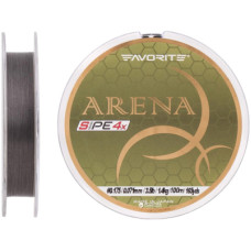 Шнур Favorite Arena PE 4x 100m 0.175/0.071mm 3.5lb/1.4kg Silver Gray (1693.10.92)