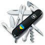 Ніж Victorinox Climber Ukraine Black "Серце жовто-блакитне" (1.3703.3_T1090u)