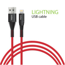 Дата кабель USB 2.0 AM to Lightning 1.2m CBRNYL1 Red Intaleo (1283126559471)