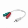 Перехідник Cablexpert Jack 3.5mm папа/2х3.5mm мама (CCA-417W)