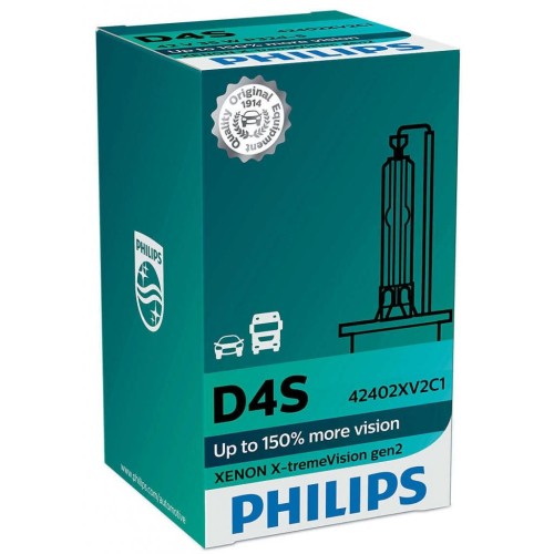 Автолампа Philips D4S X-tremeVision +150% gen2 1шт (42402XV2C1)