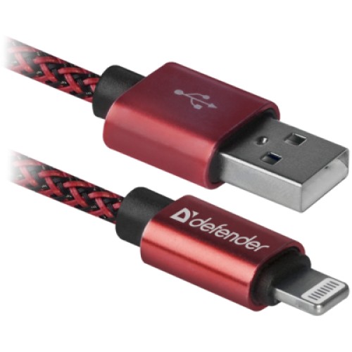 Дата кабель USB 2.0 AM to Lightning 1.0m ACH01-03T PRO Red Defender (87807)