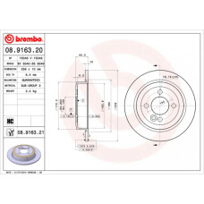 Гальмівний диск Brembo 08.9163.21