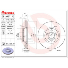 Гальмівний диск Brembo 09.A427.11