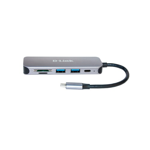 Концентратор D-Link DUB-2325 2xUSB3.0, 1xUSB TypeC, 1xSD, 1x-microSD, USB TypeC (DUB-2325)