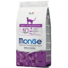 Сухий корм для кішок Monge Cat Adult зі смаком курки та рису 1.5 кг (8009470004992)