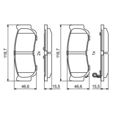 Гальмівні колодки Bosch 0 986 494 230