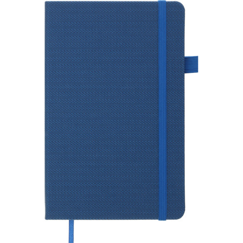 Книга записна Buromax Tweed 125x195 мм 96 аркушів в клітинку обкладинка зі штучної шкіри Синя (BM.291163-02)