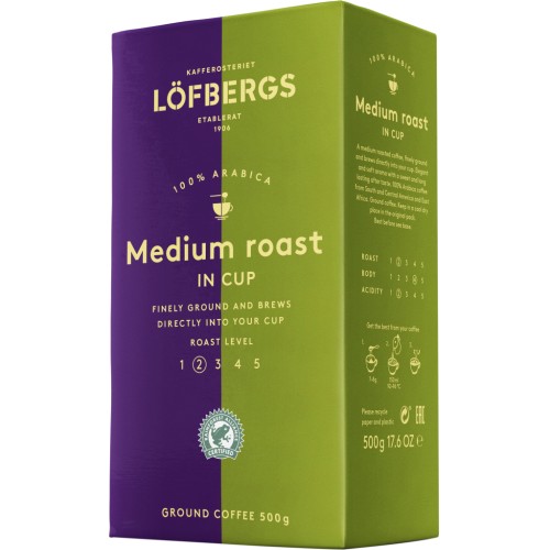 Кава Lofbergs Medium Roast In Cup 500 г (7310050001869)