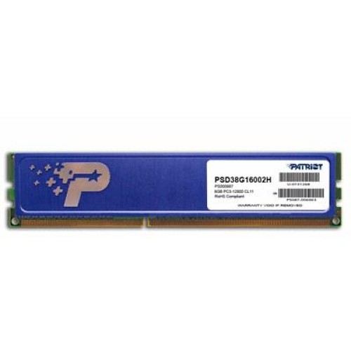 Модуль пам'яті для комп'ютера DDR3 8GB 1600 MHz Patriot (PSD38G16002H)