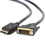 Кабель мультимедійний Display Port to DVI 24+1pin, 1.0m Cablexpert (CC-DPM-DVIM-1M)