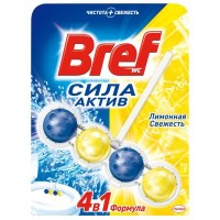 Туалетний блок Bref Сила Актив Лимонная Свежесть 50 г (9000100625289)