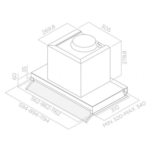 Витяжка кухонна ELICA BOX IN PLUS IXGL/A/120