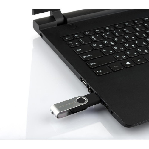 USB флеш накопичувач eXceleram 64GB P1 Series Silver/Black USB 2.0 (EXP1U2SIB64)