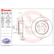 Гальмівний диск Brembo 08.9179.10