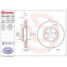 Гальмівний диск Brembo 09.A427.21