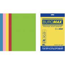 Папір Buromax А4, 80g, INTENSIVE, 5colors, 50sh, EUROMAX (BM.2721350E-99)