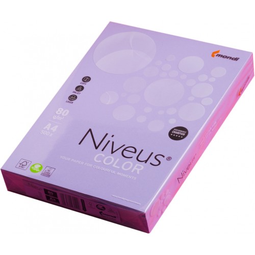 Папір Mondi Niveus COLOR intensive Purple A4, 80g, 500sh (A4.80.NVT.LA12.500)