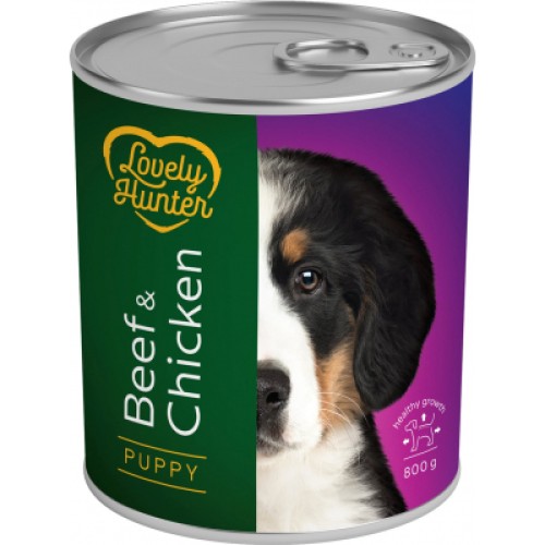 Консерви для собак Lovely Hunter Puppy Beef and Chicken 800 г (LHU45351)