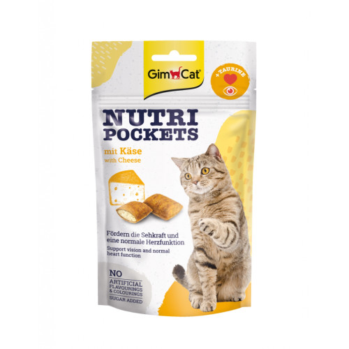 Ласощі для котів GimCat Nutri Pockets Сир + Таурин 60 г (4002064400716)