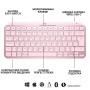 Клавіатура Logitech MX Keys Mini Wireless Illuminated UA Rose (920-010500)