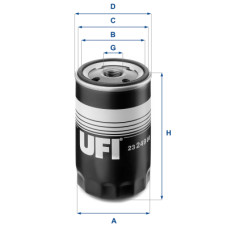 Фільтр масляний UFI 23.249.00