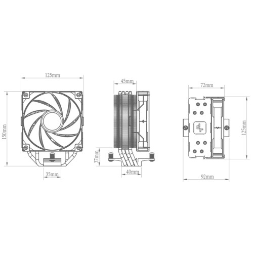 Кулер до процесора Deepcool AG400 LED