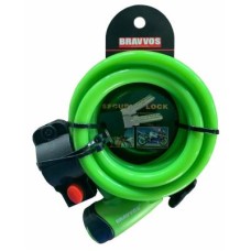 Замок велосипедний Bravvos LOC-065-110 Key 12mm х 1500mm Green (LCK-032)