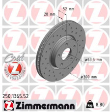 Гальмівний диск ZIMMERMANN 250.1365.52