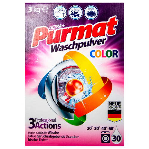 Пральний порошок Purmat Color 3 кг (4260418932232)