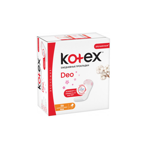 Щоденні прокладки Kotex Normal Plus Deo 56 шт. (5029053548265)