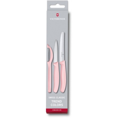 Набір ножів Victorinox SwissClassic Paring Set 3 шт Universal Pink (6.7116.31L52)