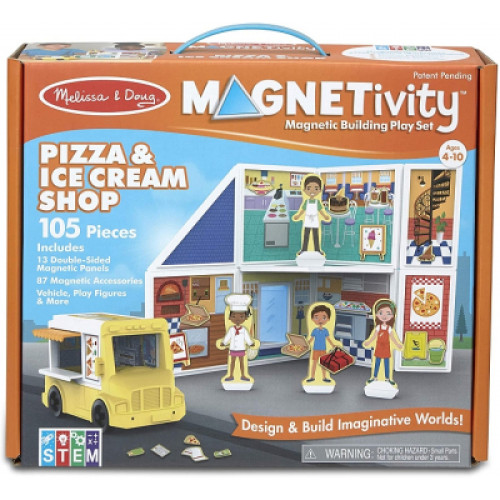Ігровий набір Melissa&Doug магнітний Магазин піци та морозива (MD30658)