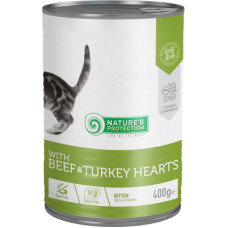 Консерви для котів Nature's Protection Kitten Beef & Turkey hearts 400 г (KIK45610)