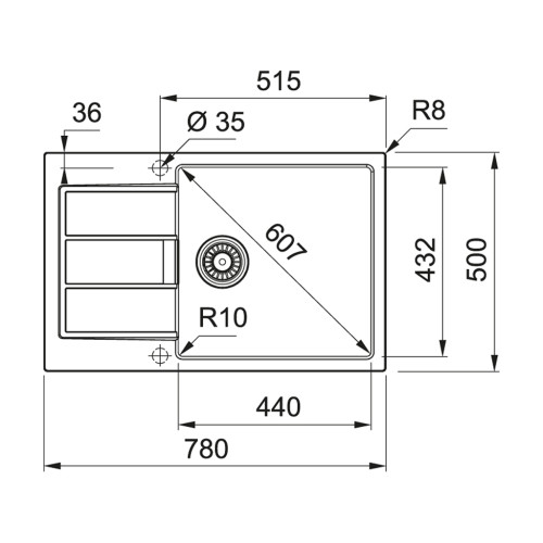 Мийка кухонна Franke Sirius 2.0 S2D 611-78 XL/143.0621.339 (143.0621.339)