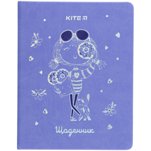Щоденник шкільний Kite Donuts girl тверда обкладинка (K22-264-4)
