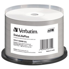 Диск CD Verbatim 700Mb 52x Cake box Printable (43745)