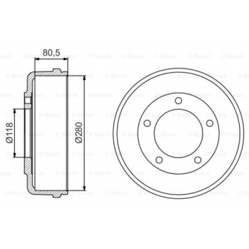 Гальмівний барабан Bosch 0 986 477 203