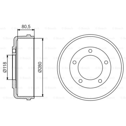 Гальмівний барабан Bosch 0 986 477 203