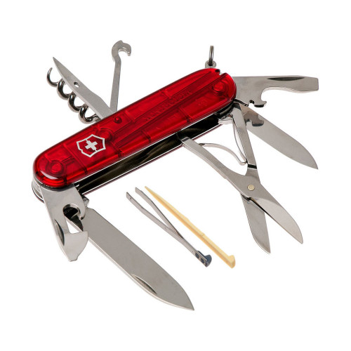 Ніж Victorinox Climber Transparent Red Blister (1.3703.TB1)