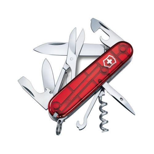 Ніж Victorinox Climber Transparent Red Blister (1.3703.TB1)